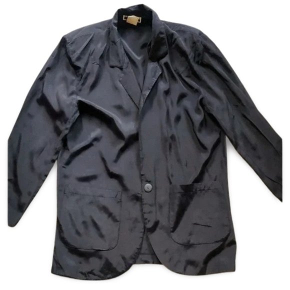Contempo Sweaters - Contempo Vintage Black Buttoned Pocket Blazer